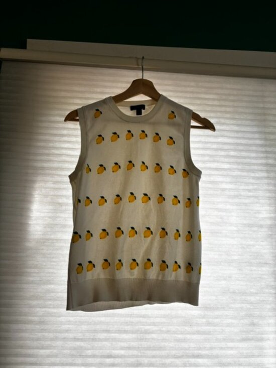 J. Crew Tops - J. Crew M size lemon print sweater vest